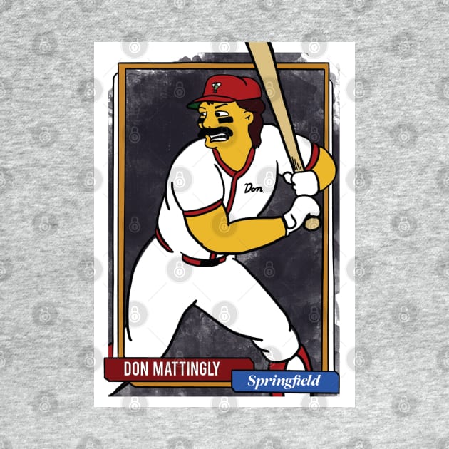 Don Mattingly Springfield Homer at the Bat Baseball by cousscards